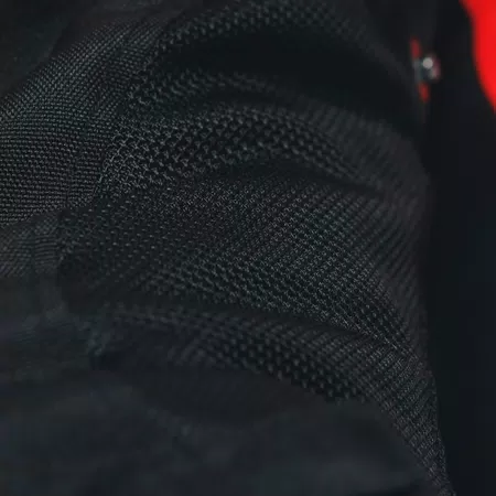 ELETTRICA AIR TEX - MEN'S MOTORCYCLE JACKET IN FABRIC - BLACK/BLACK/LAVA-RED - 5
