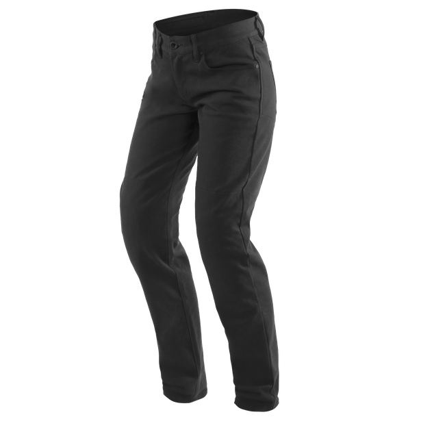 casual-regular-pantaloni-moto-in-tessuto-donna-black image number 0