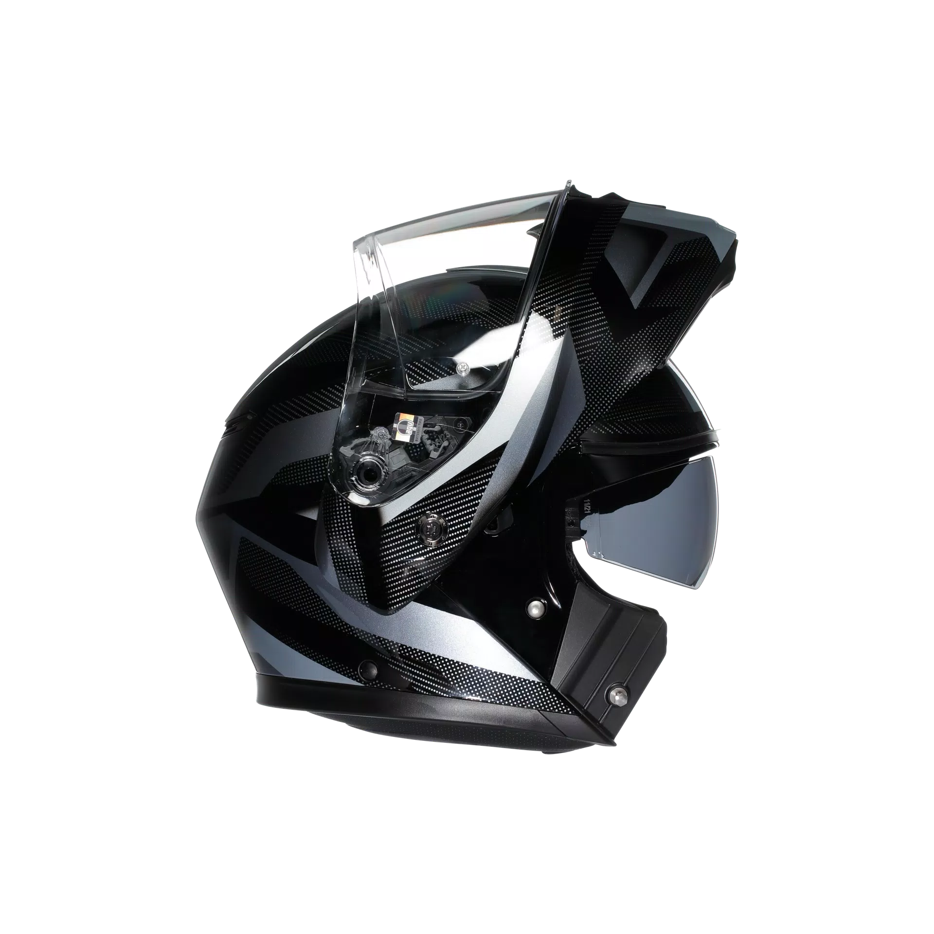 STREETMODULAR LEDRO MATT BLACK/GREY - MOTORBIKE FLIP UP HELMET E2206