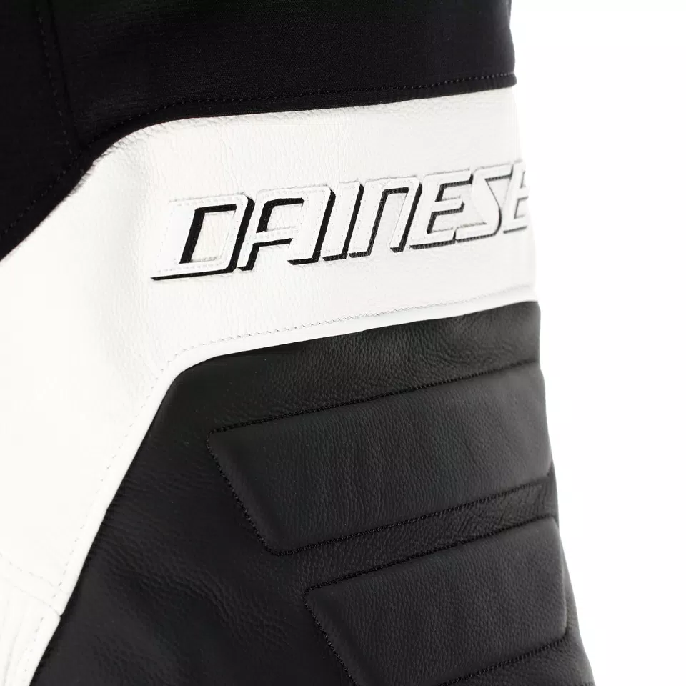 RACING 5 - WOMEN'S LEATHER MOTORCYCLE JACKET - BLACK/WHITE - 12
