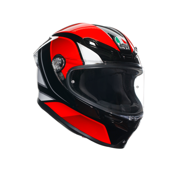 K6 S DOT(E2206) - HYPHEN BLACK/RED/WHITE | Dainese