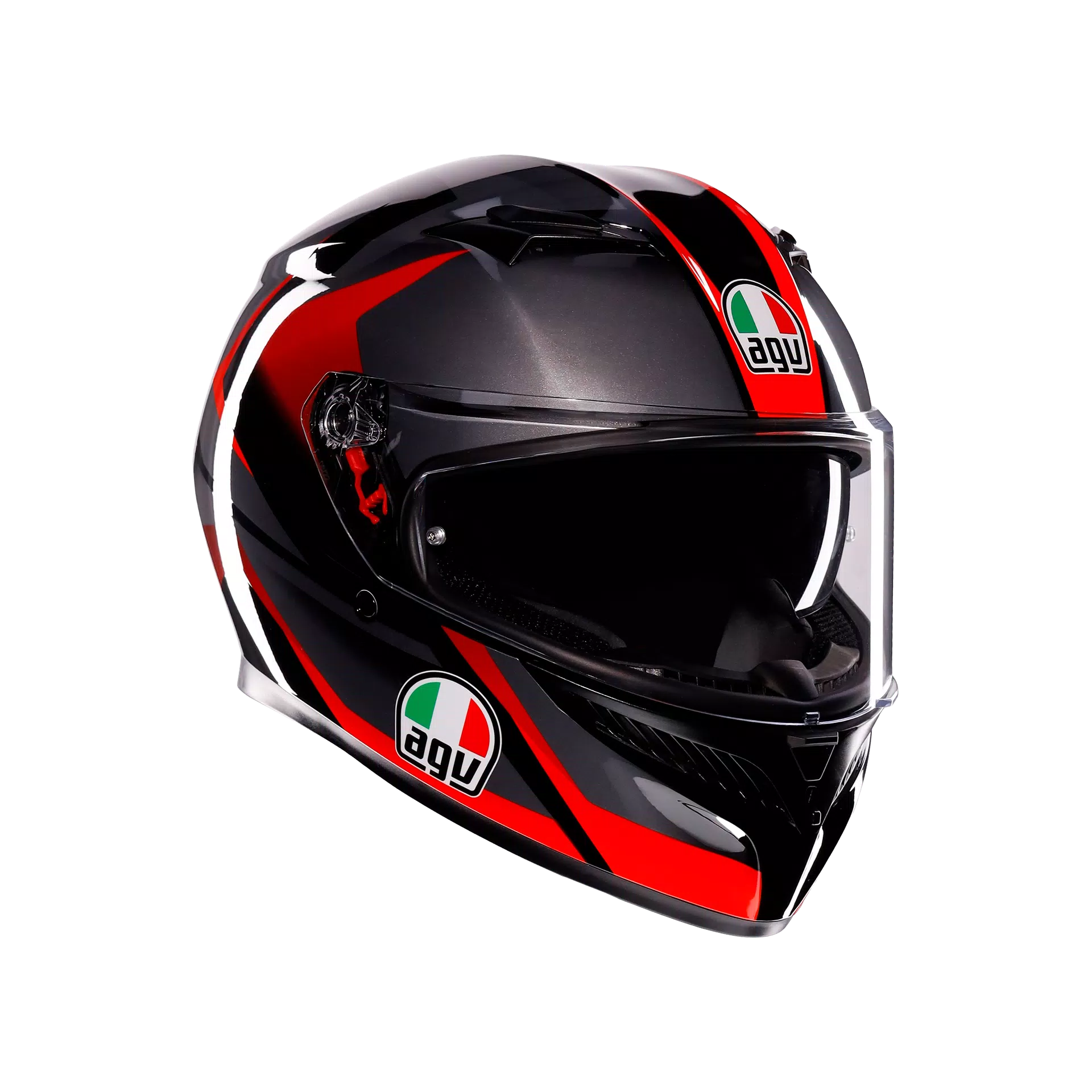 K3 STRIGA BLACK/GREY/RED - CASQUE MOTO INTÉGRAL E2206