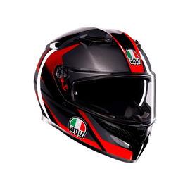 K3 STRIGA BLACK/GREY/RED - CASQUE MOTO INTÉGRAL E2206