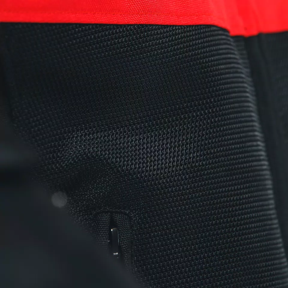 ELETTRICA AIR TEX - MEN'S MOTORCYCLE JACKET IN FABRIC - BLACK/BLACK/LAVA-RED - 6