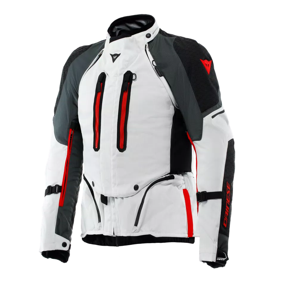 SUPER ADVENTURE ABSØLUTESHELL™ - MEN MOTORCYCLE OFF-ROAD JACKET - GLACIER-GREY/IRON-GATE/RED - 1