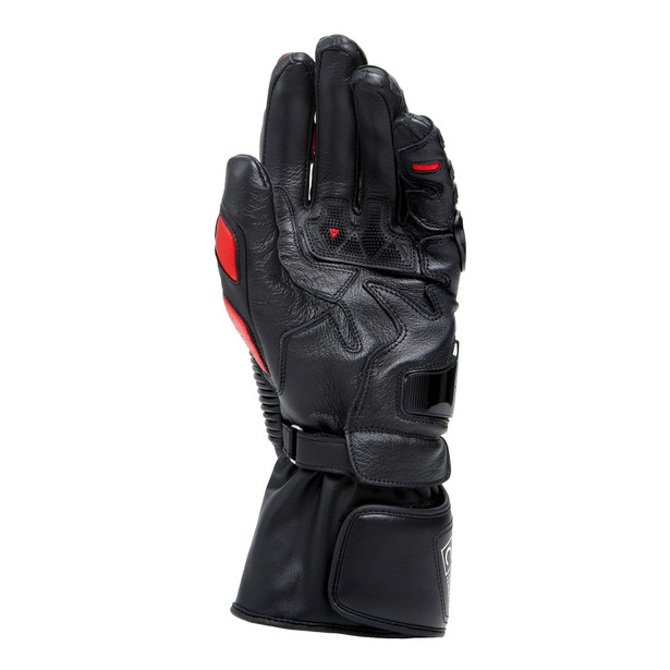 druid-4-leather-gloves-black-lava-red-white image number 2