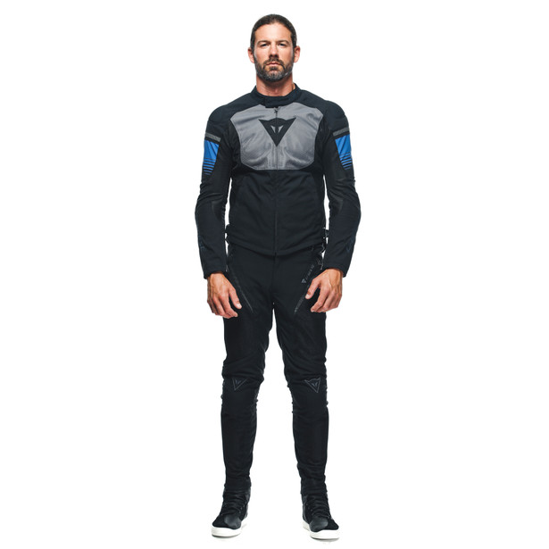 air-fast-tex-giacca-moto-estiva-in-tessuto-uomo-black-gray-racing-blue image number 2