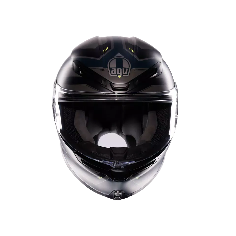 K6 S ENHANCE MATT GREY/YELLOW FLUO - MOTORBIKE FULL FACE HELMET DOT (E2206) -  - 2