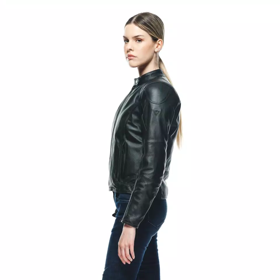 ELECTRA - GIACCA MOTO IN PELLE DONNA - BLACK - 5