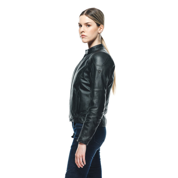 electra-giacca-moto-in-pelle-donna-black image number 4