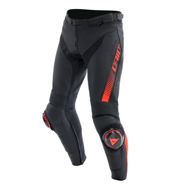 super-speed-pantaloni-moto-in-pelle-uomo-black-red-fluo image number 0