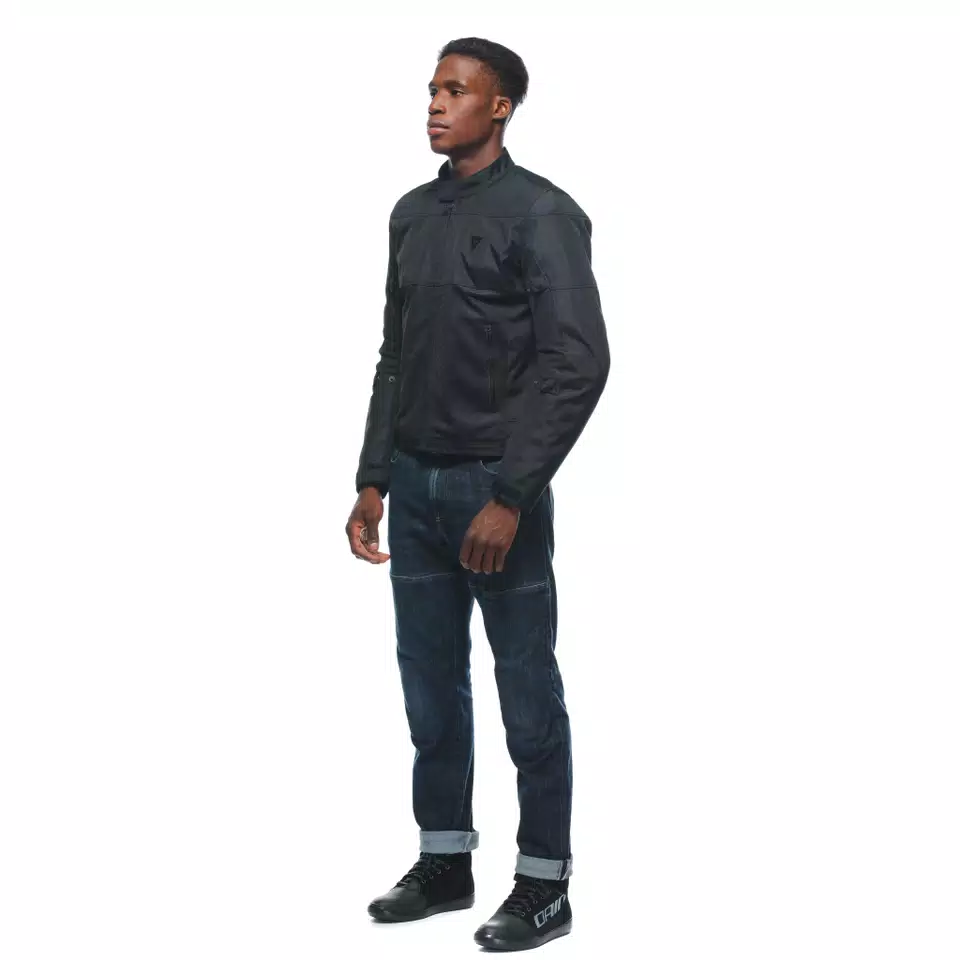 ELETTRICA AIR TEX - MEN'S MOTORCYCLE JACKET IN FABRIC - BLACK/BLACK/BLACK - 4