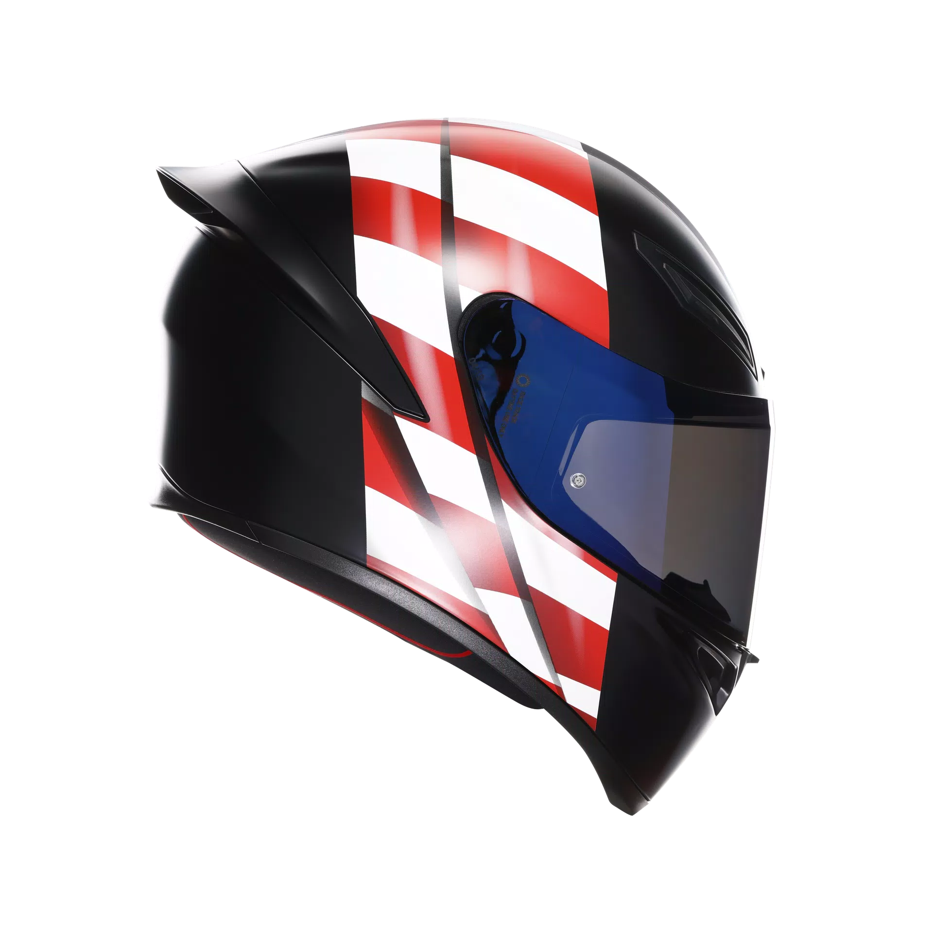 K1 S US FLAG MATT BLACK/RED/BLUE - MOTORBIKE FULL FACE HELMET DOT (E2206)