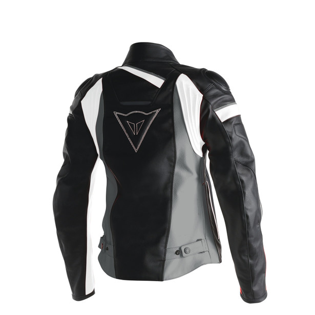 veloster-lady-leather-jacket-black-anthracite-white image number 1