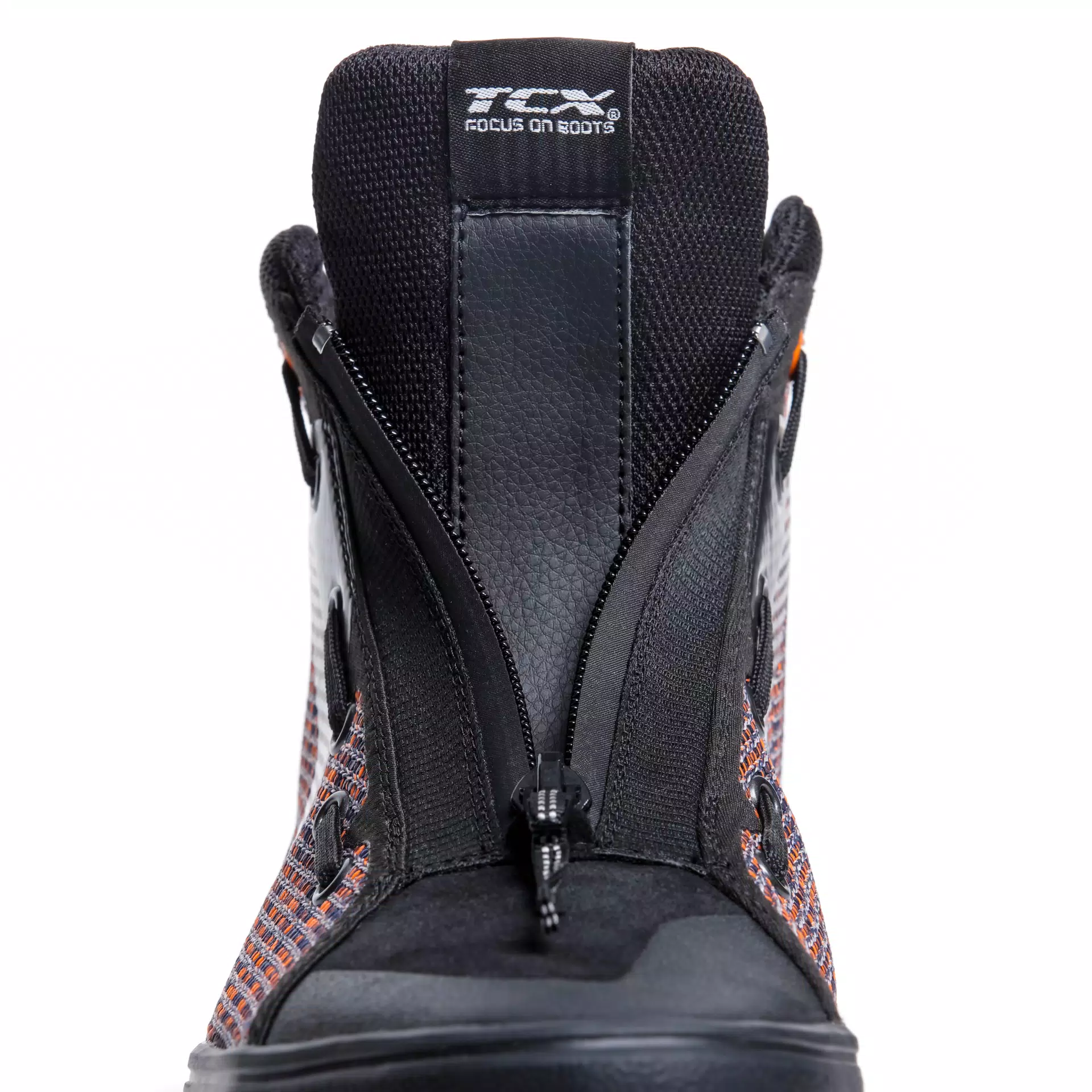 IKASU AIR MEN'S SUMMER MOTORCYCLE SHOES - BLACK/ORANGE/BLUE