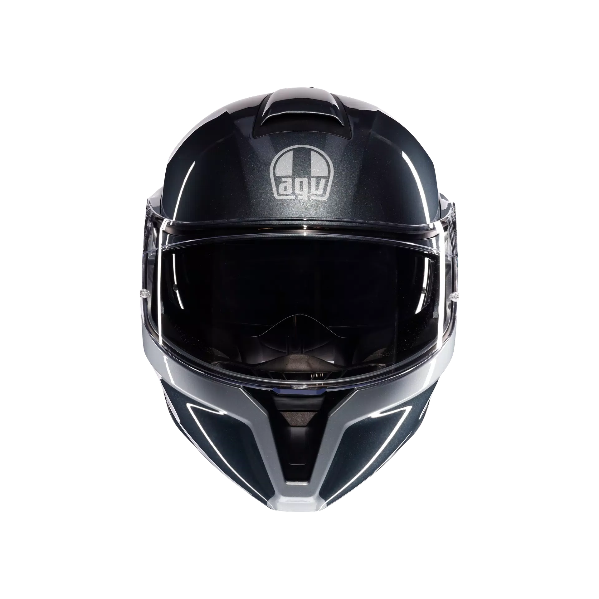 STREETMODULAR LEVICO GREY/SILVER - MOTORBIKE FLIP UP HELMET DOT(E2206)