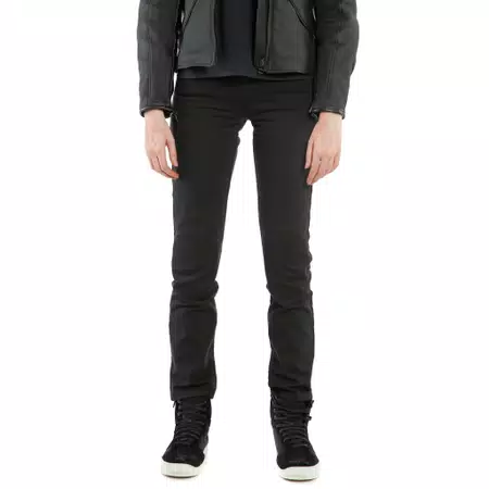 CASUAL SLIM - WOMEN'S MOTORCYCLE PANTS IN FABRIC - BLACK - 3