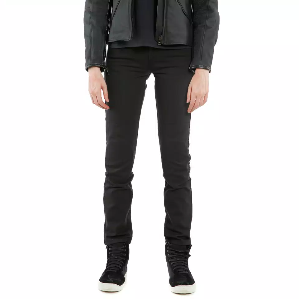 CASUAL SLIM - WOMEN'S MOTORCYCLE PANTS IN FABRIC - BLACK - 3