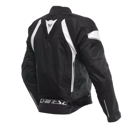 AVRO 5 TEX - MEN'S MOTORCYCLE JACKET IN FABRIC - BLACK/WHITE/BLACK - 2