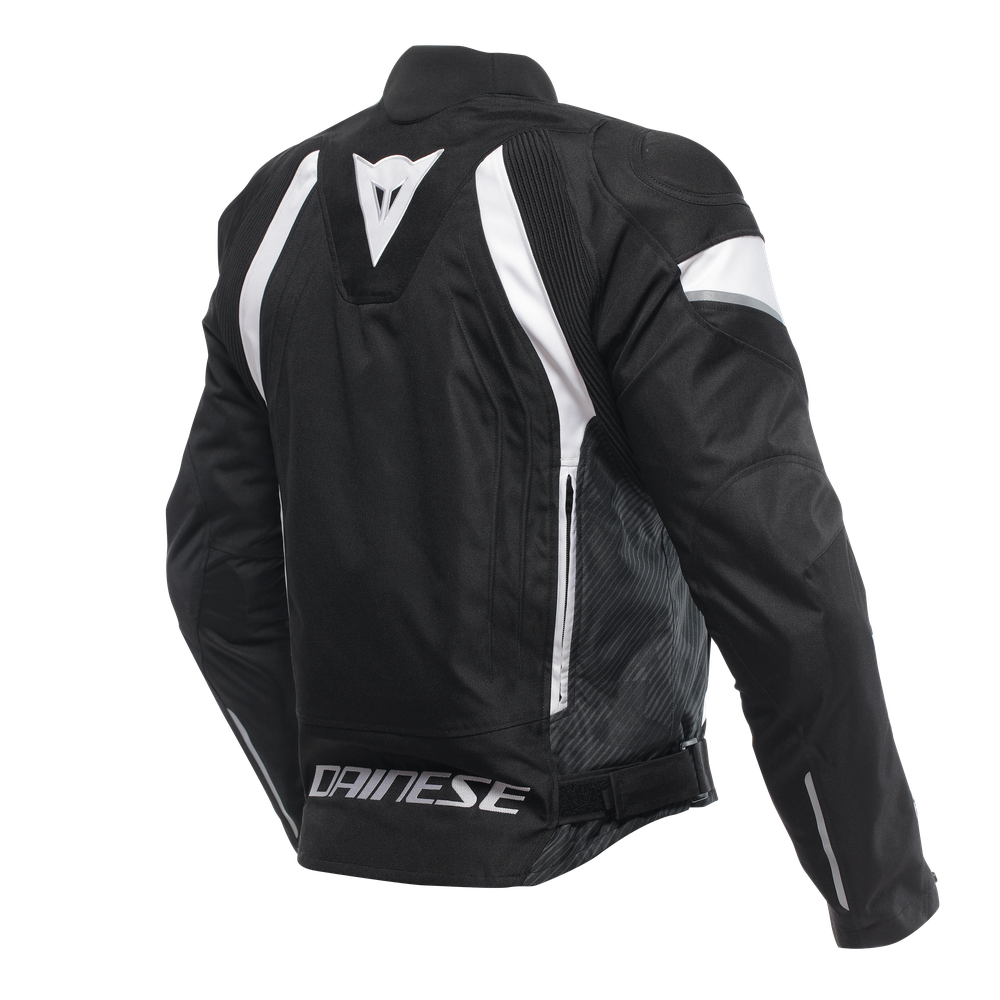 avro-5-tex-giacca-moto-in-tessuto-uomo-black-white-black image number 1