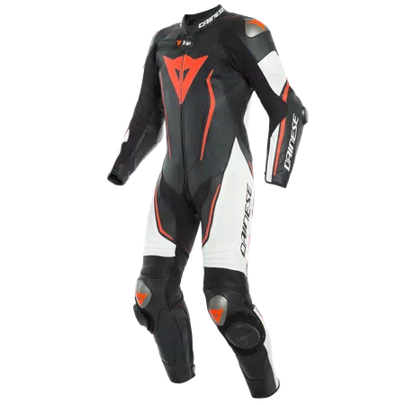 MISANO 2 D-AIR PERF. 1PC SUIT - BLACK/WHITE/FLUO-RED - 1
