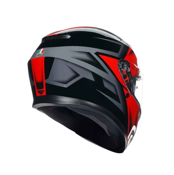 k3-compound-black-red-motorbike-full-face-helmet-e2206 image number 5