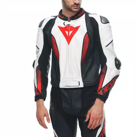 LAGUNA SECA 5 - HEREN 2-DELG MOTORFIETS LEREN PAK - BLACK/WHITE/LAVA-RED - 5