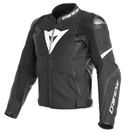 AVRO 4 PERF. LEATHER JACKET BLACK-MATT/BLACK-MATT/WHITE