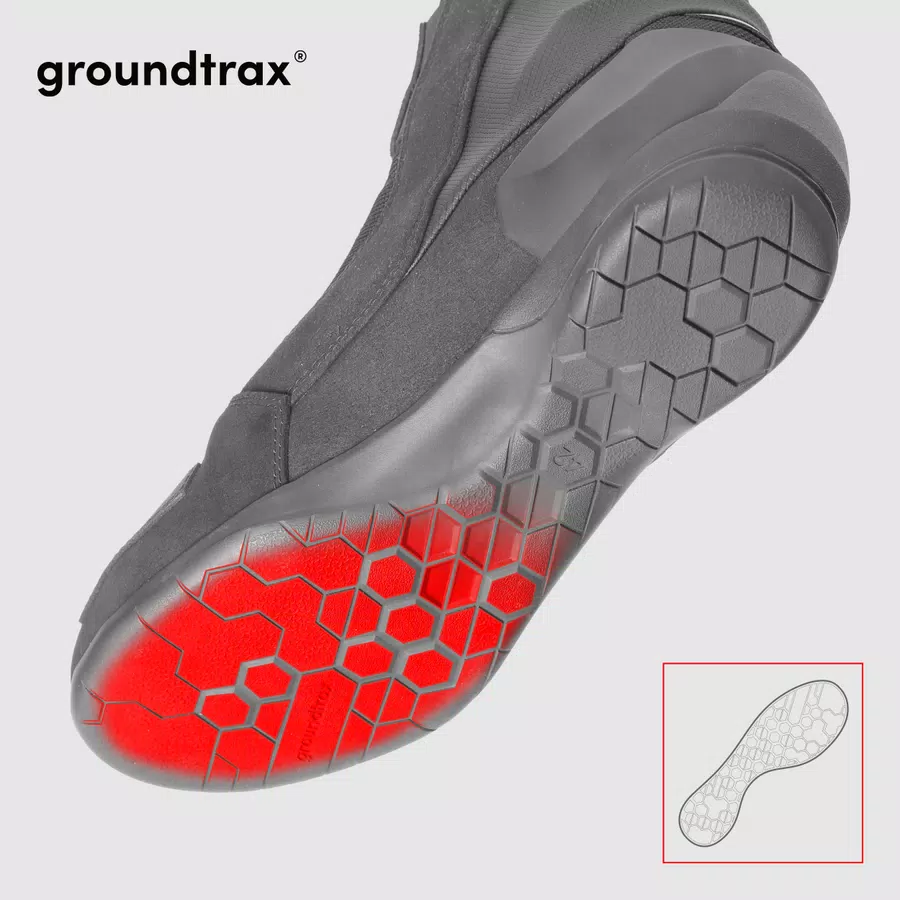 GROUNDTRAX® RUBBER OUTSOLE FOR TOURING WITH LOW PROFILE