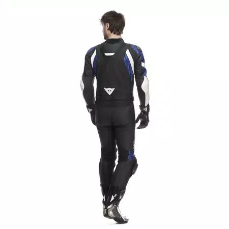AVRO 4 - TUTA MOTO DIVISIBILE IN PELLE UOMO - BLACK/WHITE/BLUE - 4