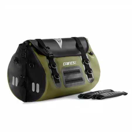 DUFFLE EXPLORER - MOTORCYCLE WATERPROOF DUFFEL BAG (60 LT)  - BLACK/GREEN - 3