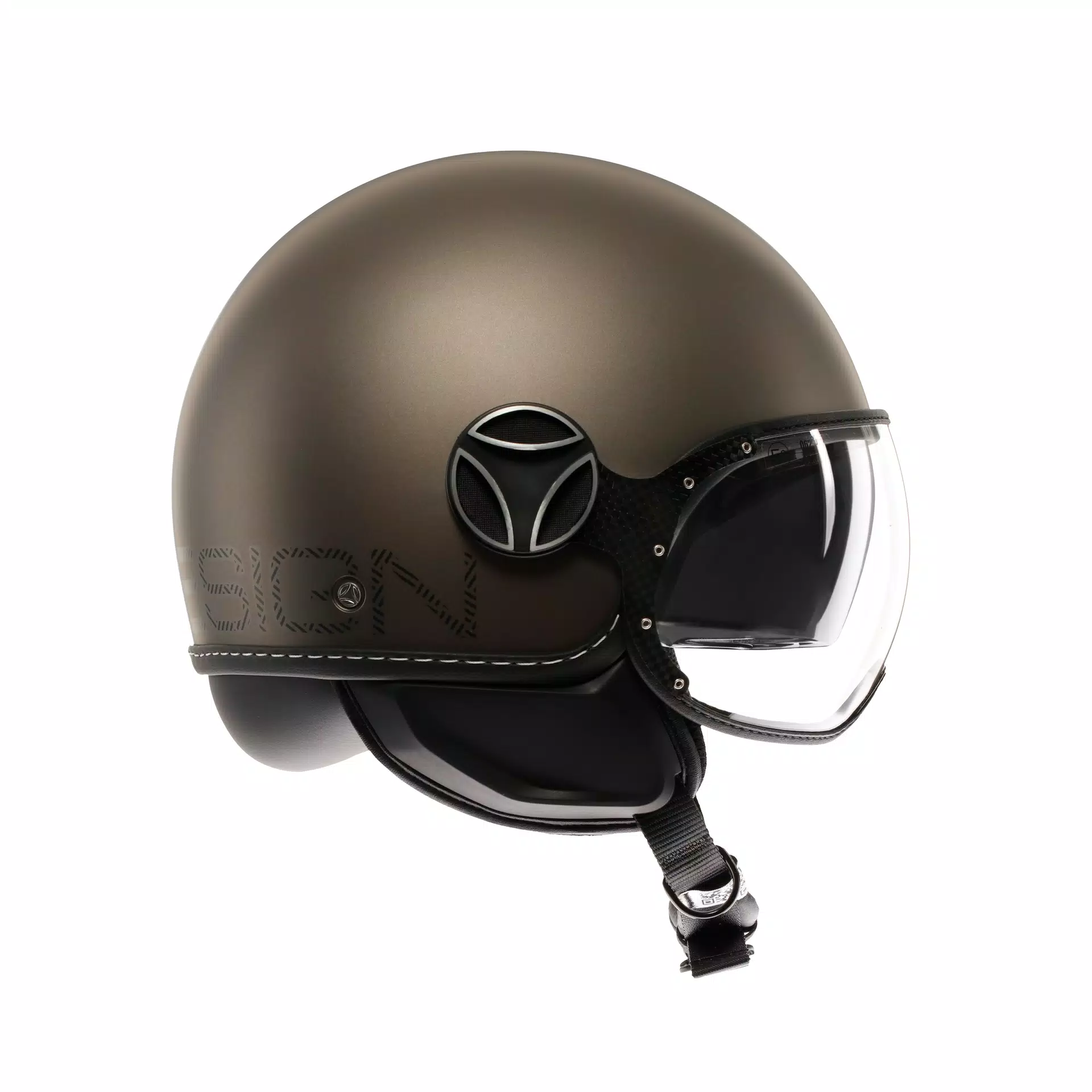 MOMODESIGN FGTR EVO MATT BRONZE / STONE - JET HELMET WITH DUAL VISOR E2206