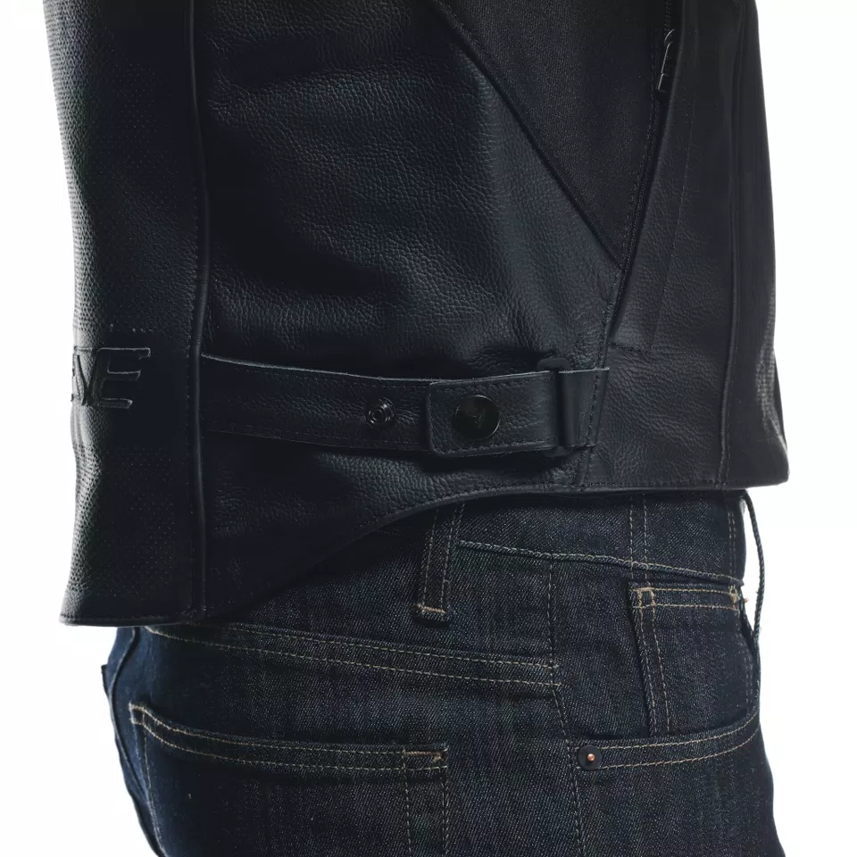 RACING 4 LEATHER JACKET PERF. - BLACK/BLACK/BLACK - 12