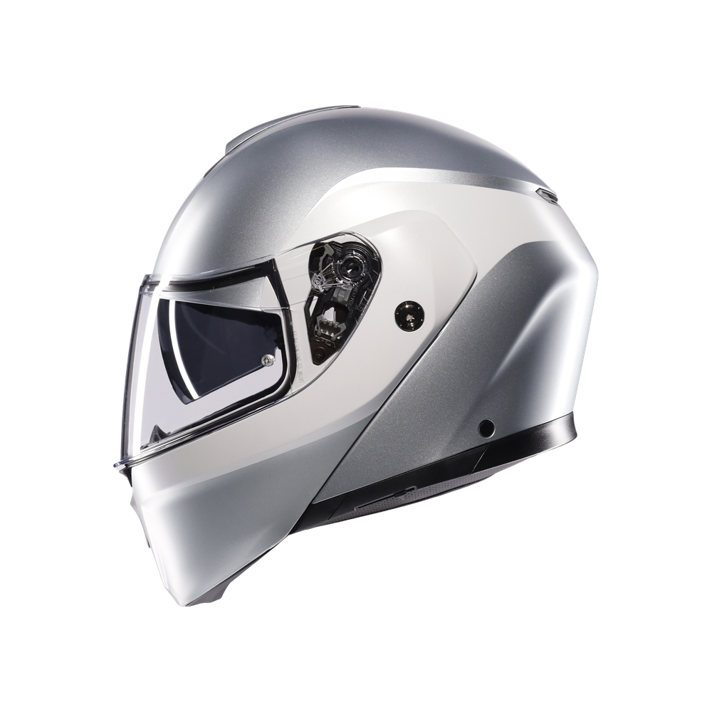 streetmodular-levico-matt-double-light-grey-casco-moto-modular-e2206 image number 3