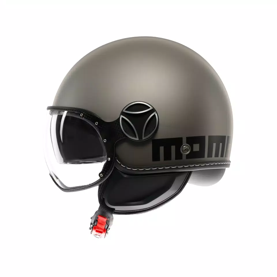 MOMODESIGN FGTR EVO MATE TITANIO / NEGRO - CASCO JET CON VISERA DOBLE E2206 -  - 4
