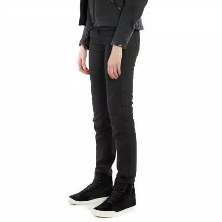 CASUAL SLIM - WOMEN'S MOTORCYCLE PANTS IN FABRIC - BLACK - 4