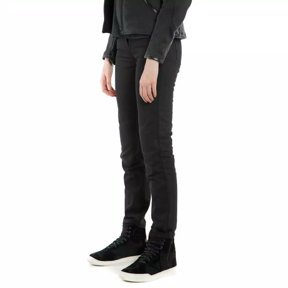 CASUAL SLIM - WOMEN'S MOTORCYCLE PANTS IN FABRIC - BLACK - 4