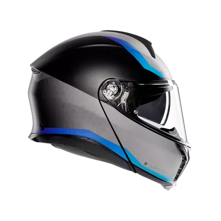 TOURMODULAR STRAY MATT BLACK/GREY/BLUE - MOTORRAD MODULARHELM E2206 -  - 3