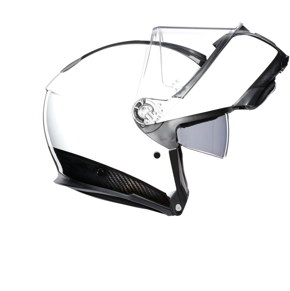 sportmodular-carbon-white-motorbike-flip-up-helmet-e2205 image number 3
