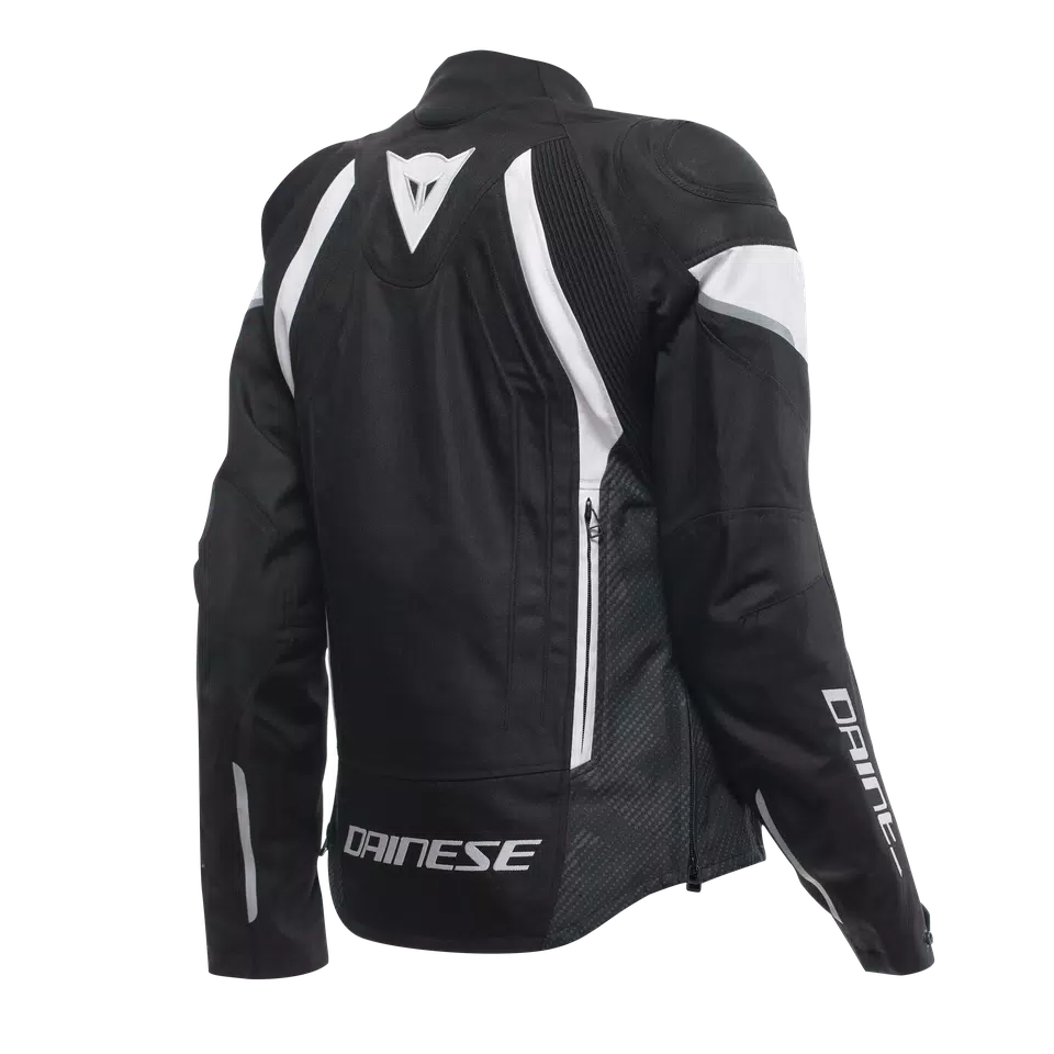 AVRO 5 TEX - WOMEN'S MOTORCYCLE JACKET IN FABRIC - BLACK/WHITE/BLACK - 2