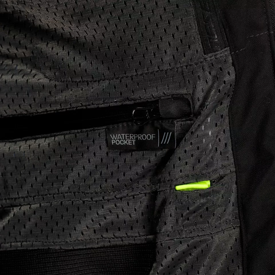 RACING 5 - MEN PERFORATED LEATHER MOTORCYCLE JACKET SHORT/TALL FIT (S/T) - BLACK/BLACK/BLACK - 10