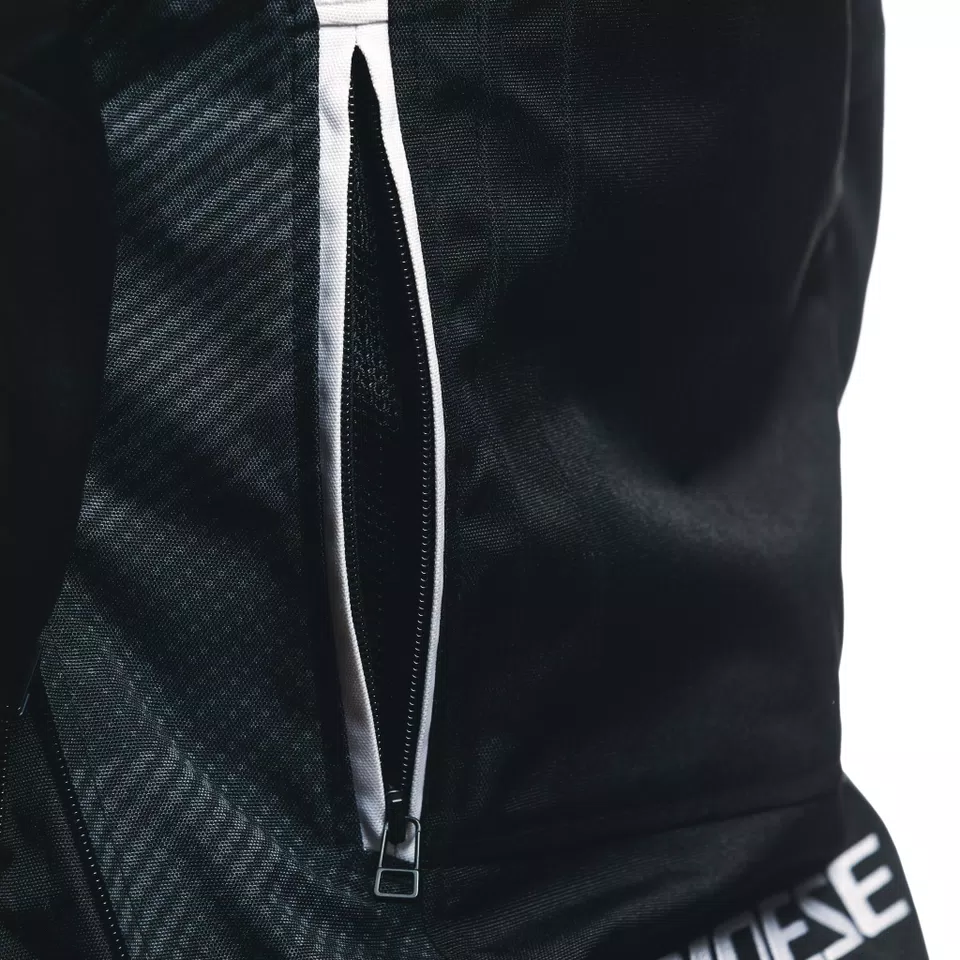AVRO 5 TEX - WOMEN'S MOTORCYCLE JACKET IN FABRIC - BLACK/WHITE/BLACK - 10