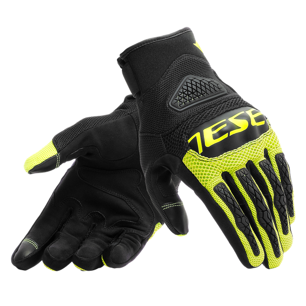 BORA GLOVES BLACK/FLUO-YELLOW- Textile