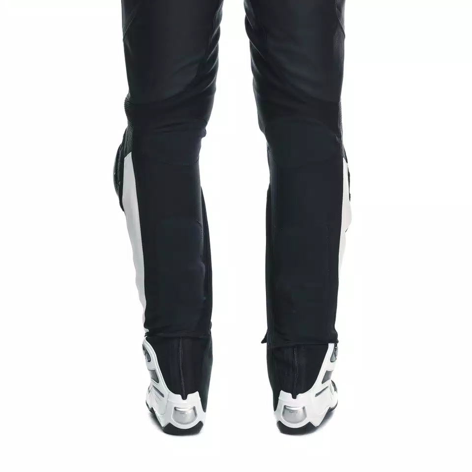 SUPER SPEED - MEN'S MOTORCYCLE LEATHER PANTS - BLACK/WHITE - 22