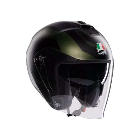 IRIDES SAKAI MATT GREEN/BLACK - MOTORBIKE OPEN FACE HELMET E2206 -  - 1