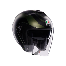 IRIDES SAKAI MATT GREEN/BLACK - CASQUE MOTO JET E2206
