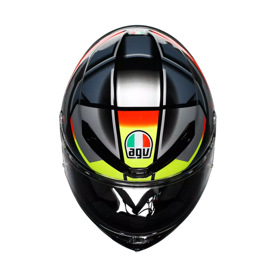 K6 S ERAZER BLACK/RED/YELLOW FLUO - MOTORBIKE FULL FACE HELMET DOT (E2206) -  - 7