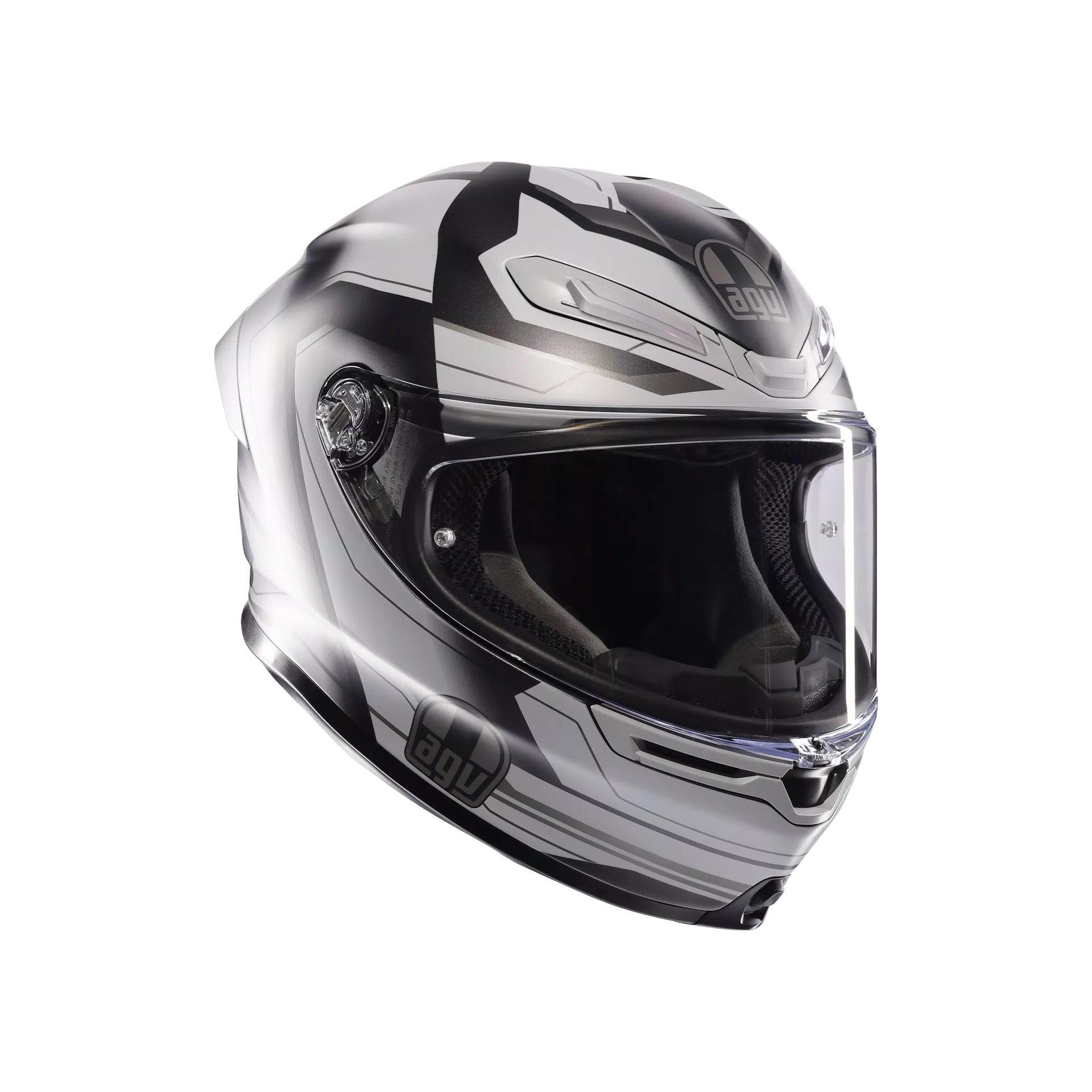 K6 S ULTRASONIC MATT BLACK/GREY - MOTORBIKE FULL FACE HELMET E2206