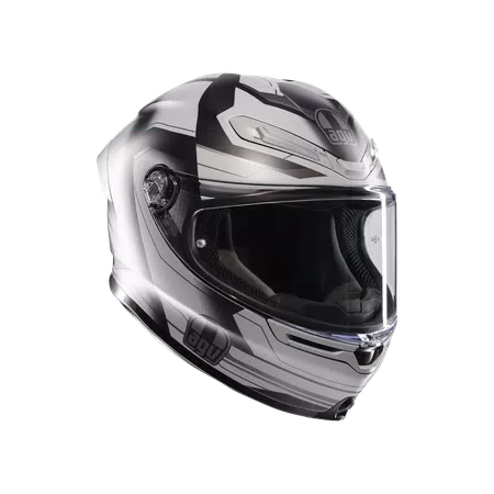K6 S ULTRASONIC MATT BLACK/GREY - MOTORBIKE FULL FACE HELMET E2206 -  - 1