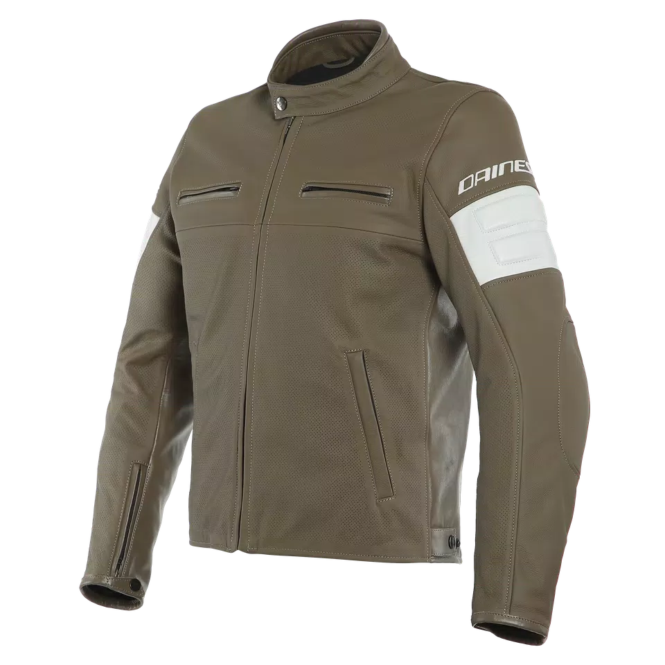 Perforated leather motorcycle jacket store